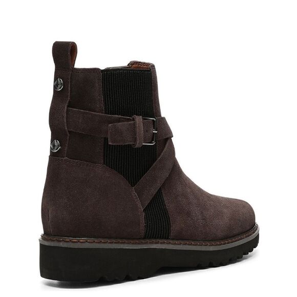 DONALD PLINER CAPTAIN Buckled Lug Sole Bootie, Suede, Dark Brown, Size 12, NWT - Picture 13 of 16